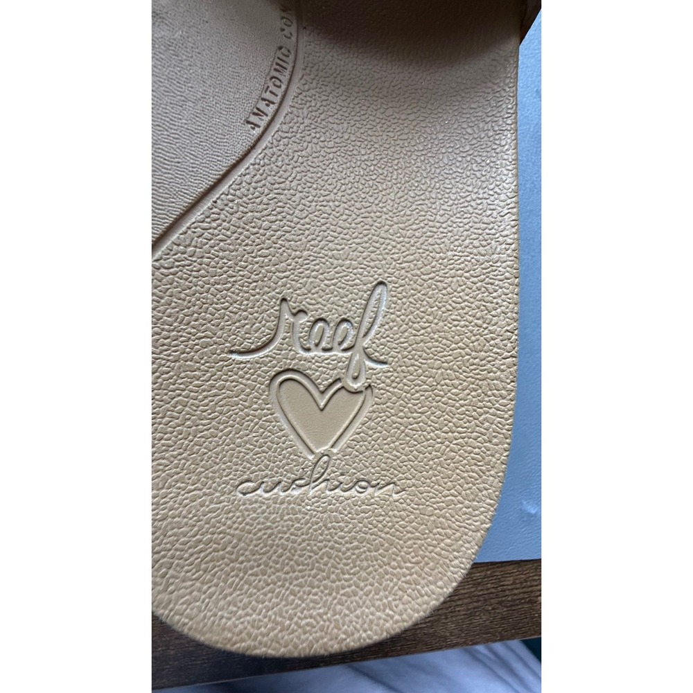 Reef Cushion Horizon Hi Slide Sandals Women's 8 Tan Platform Arch Support Buckle - Picture 4 of 6